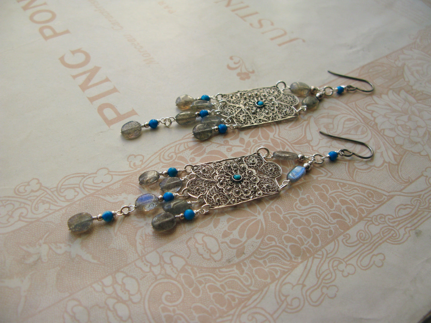 The Oriental Garden filigree earrings
