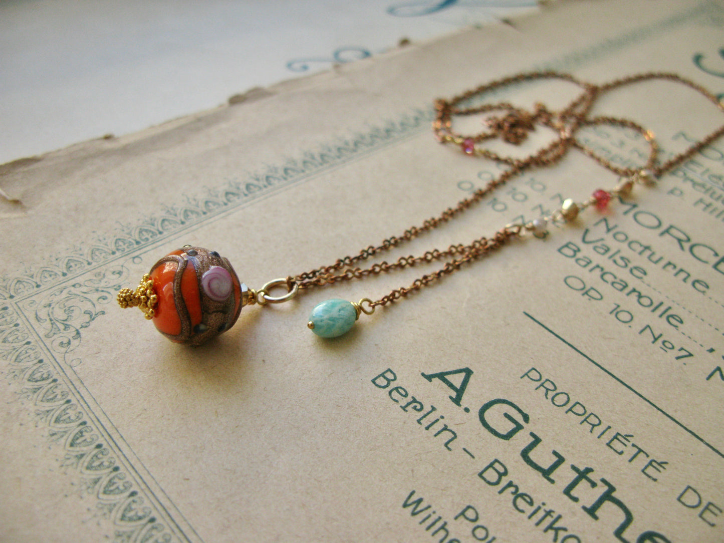 Farfalla necklace in orange