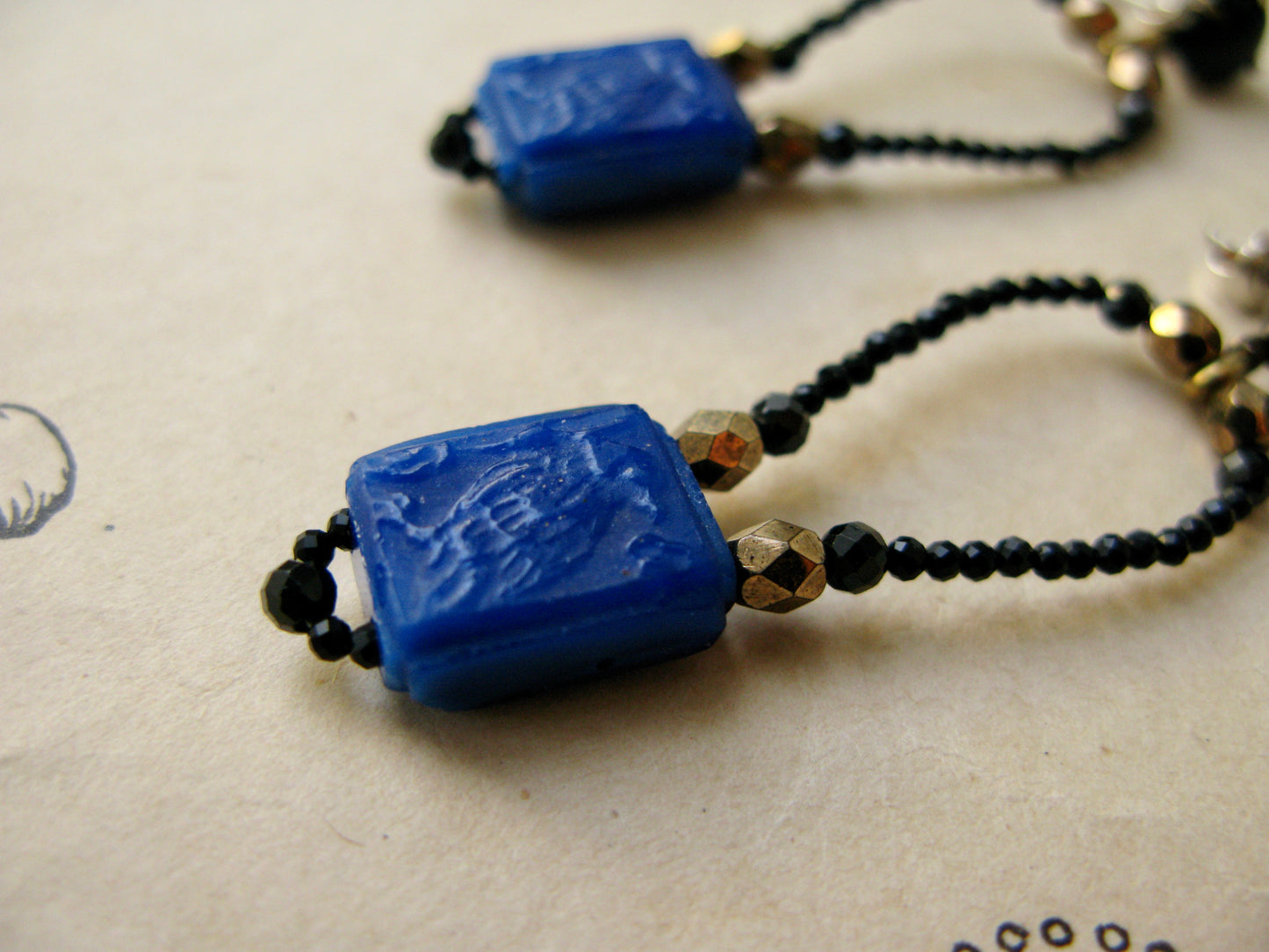 Blue Orient earrings