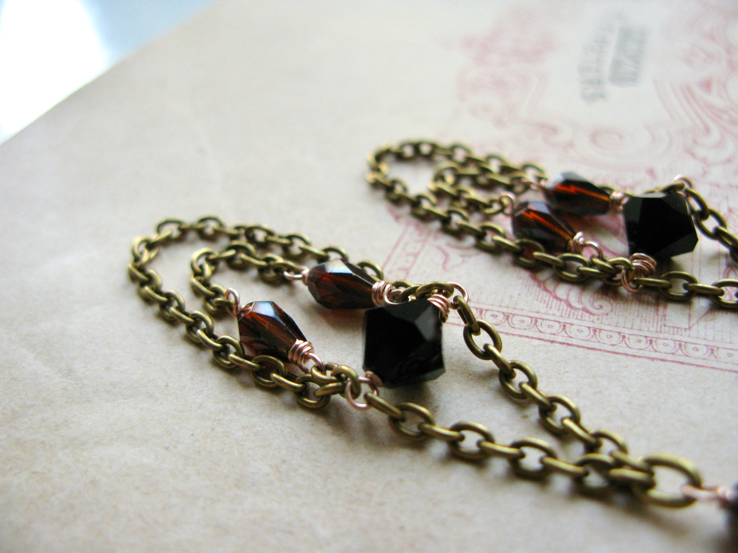 Virginie earrings in black + cognac