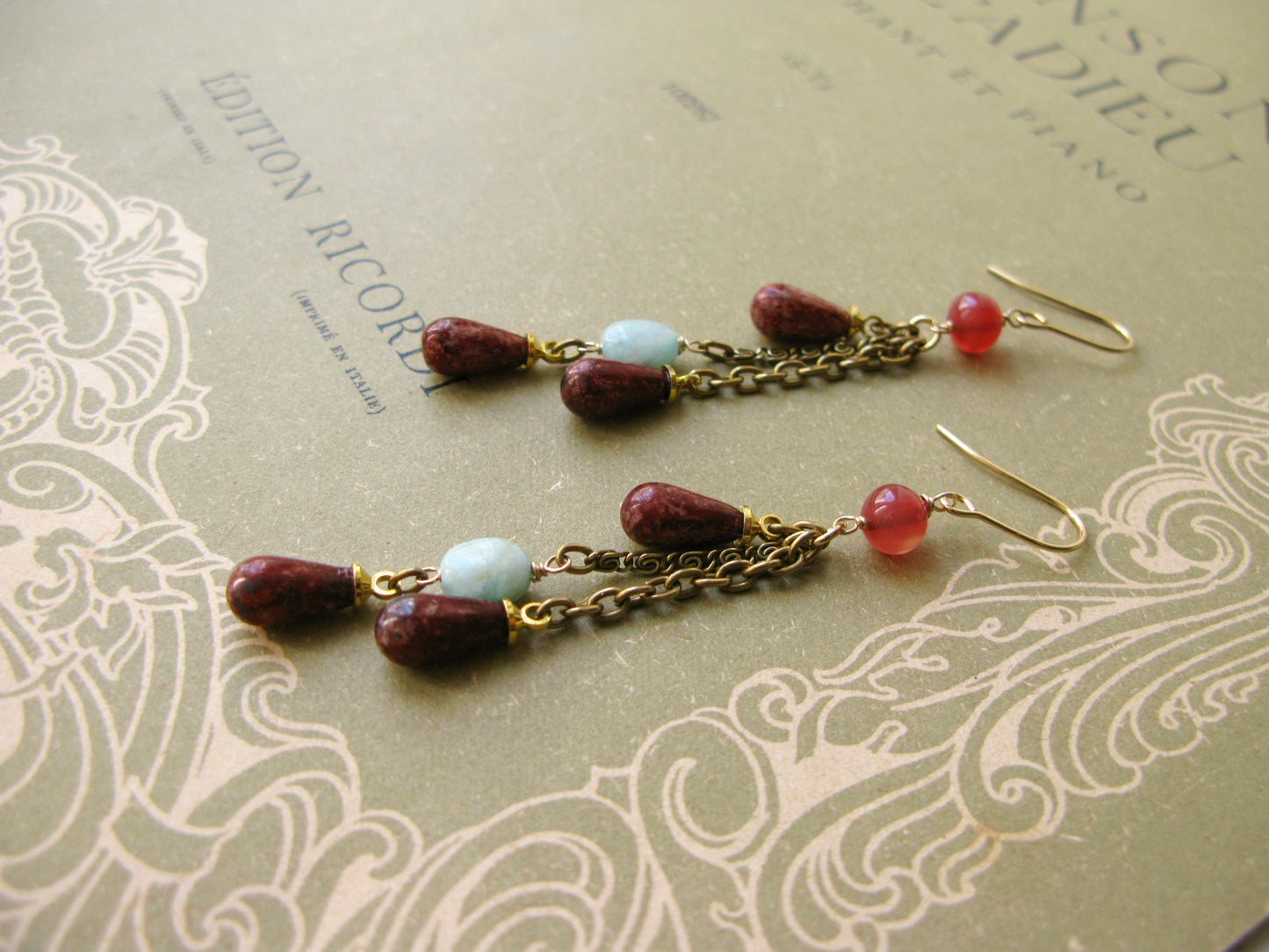 Sunkissed long earrings version 2