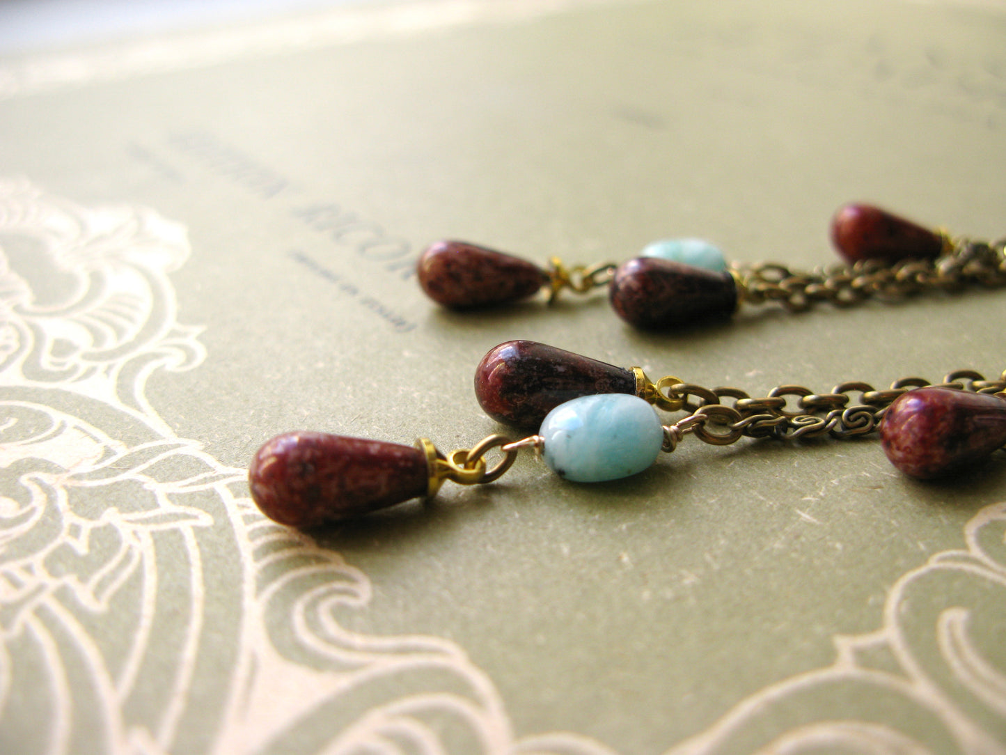 Sunkissed long earrings version 1