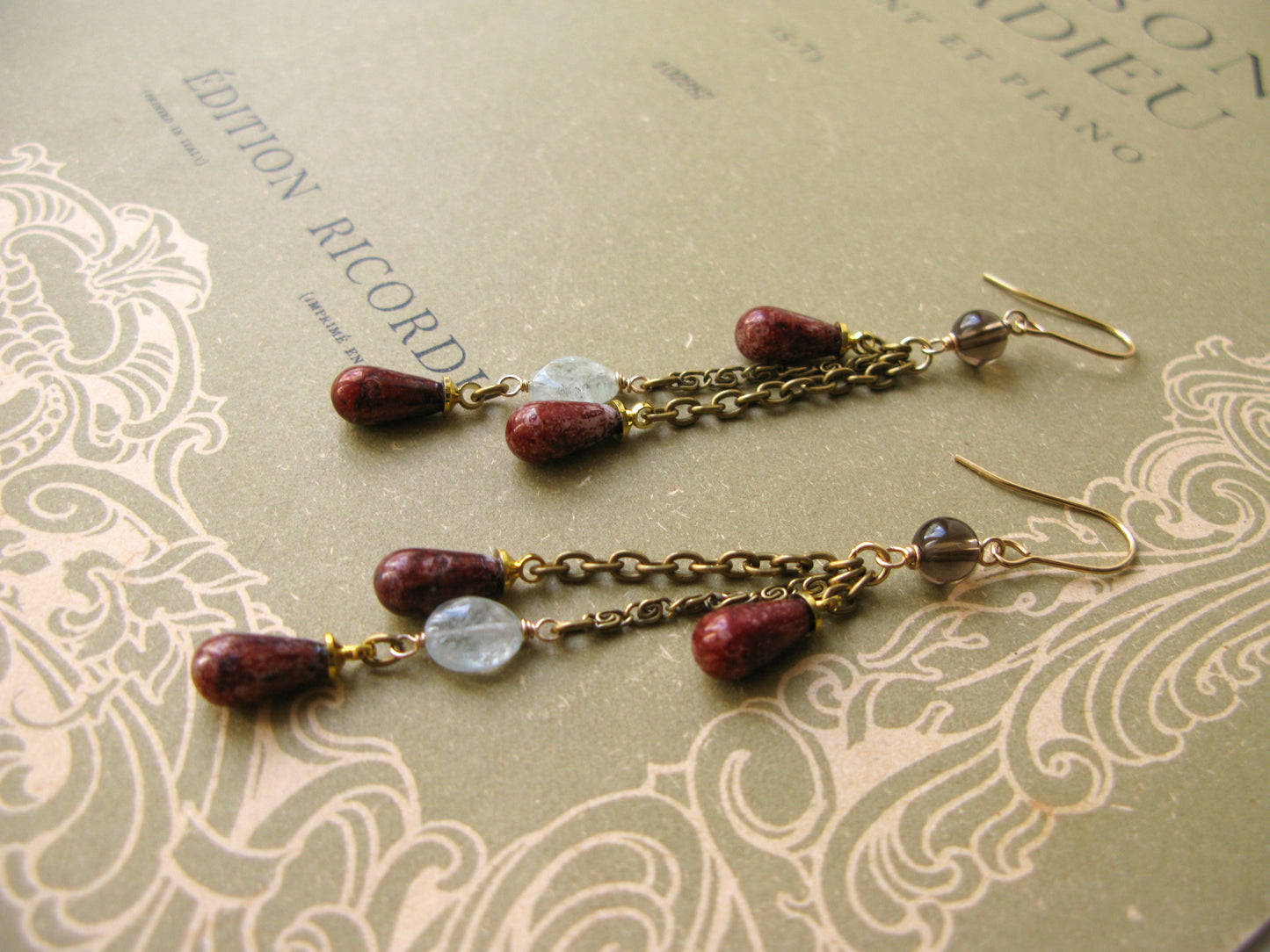 Sunkissed long earrings version 3