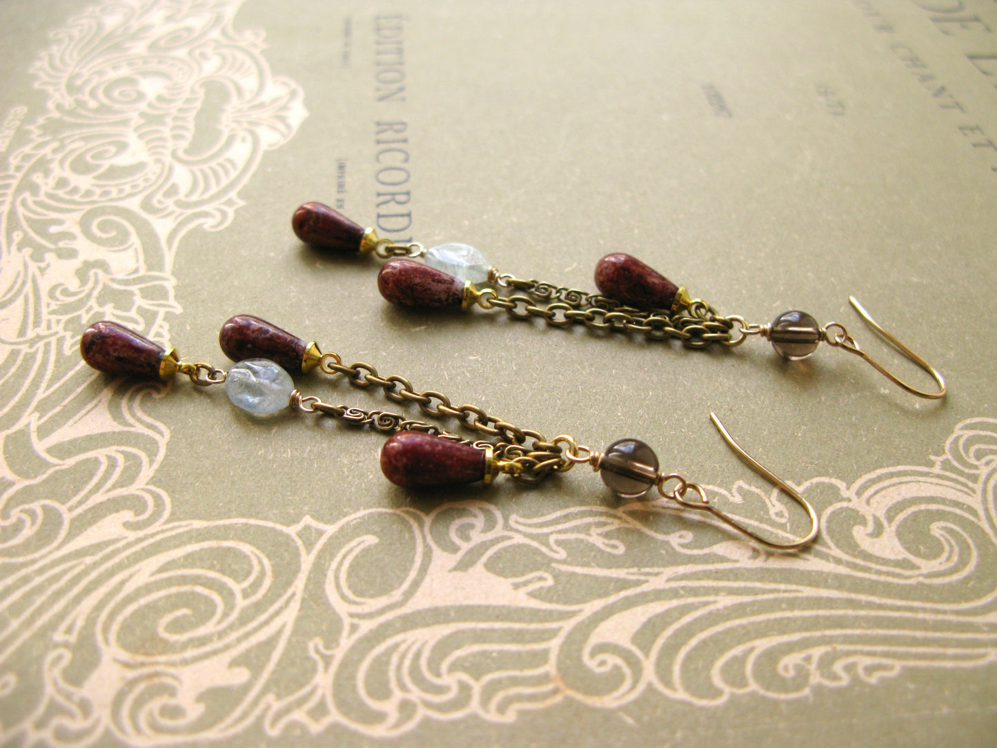 Sunkissed long earrings version 3