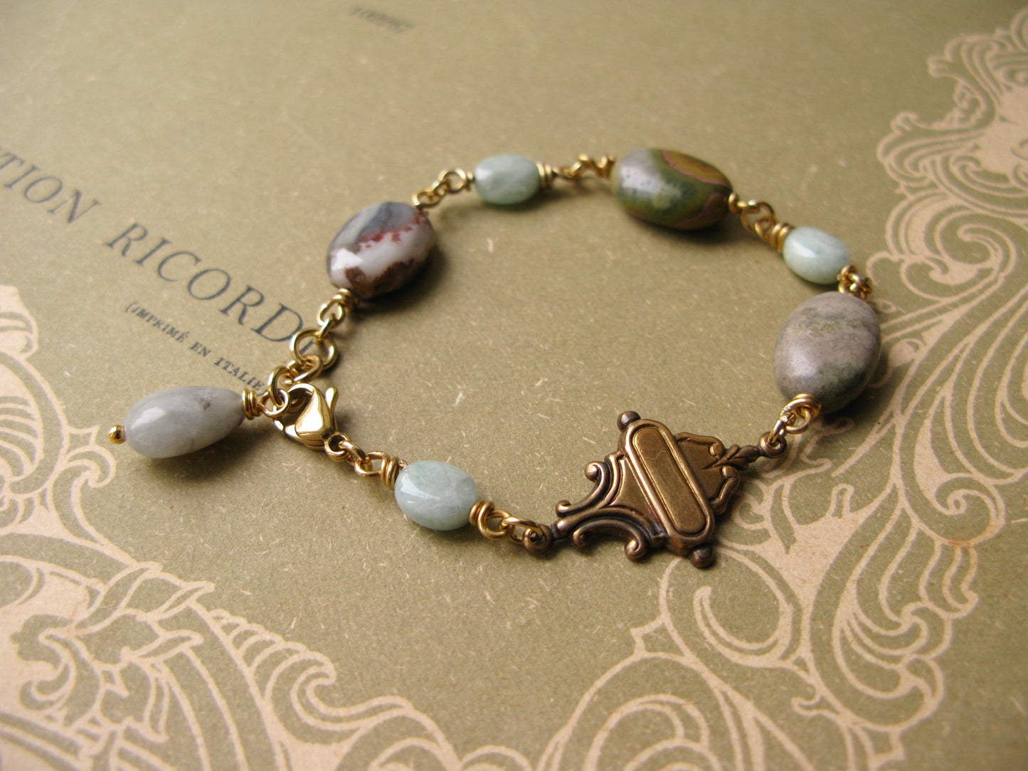 Set in Stone bracelet jasper/amazonite