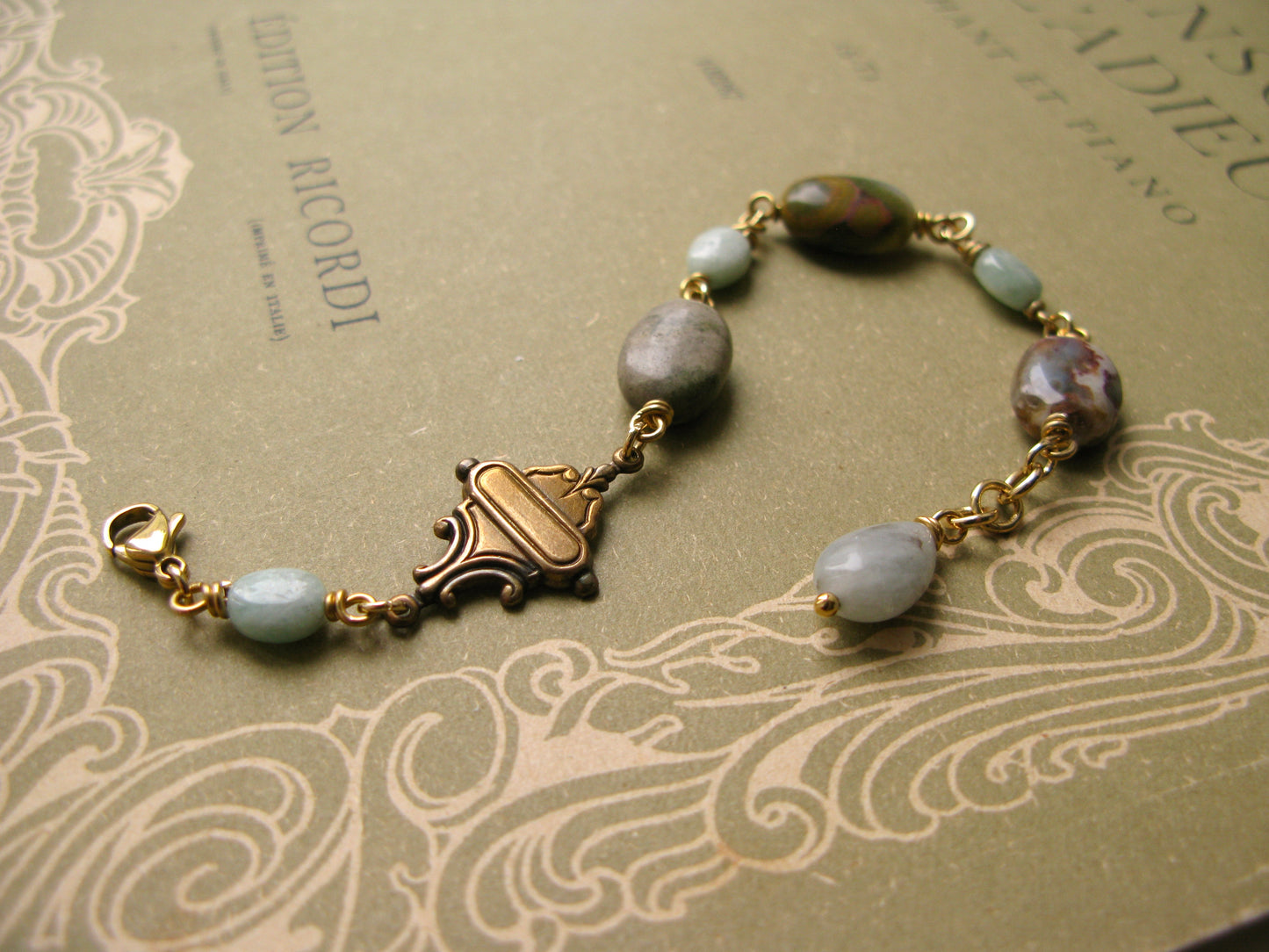 Set in Stone bracelet jasper/amazonite