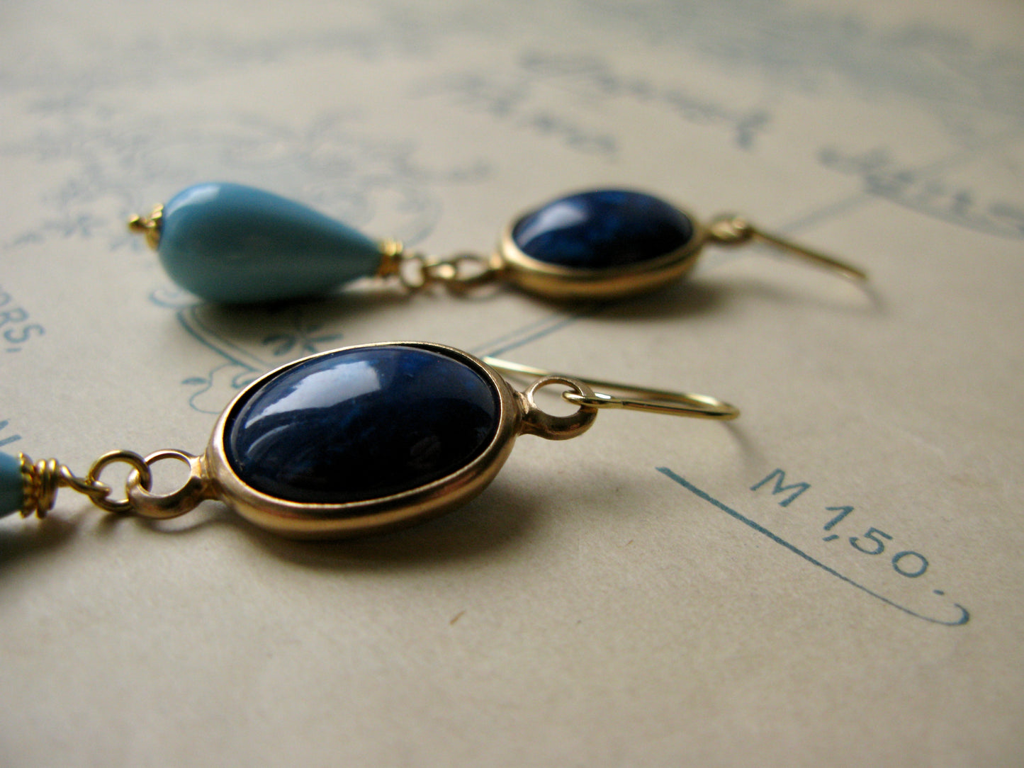Azur long earrings