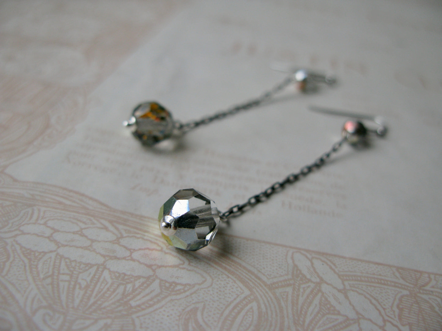 Old Hollywood crystal drop earrings