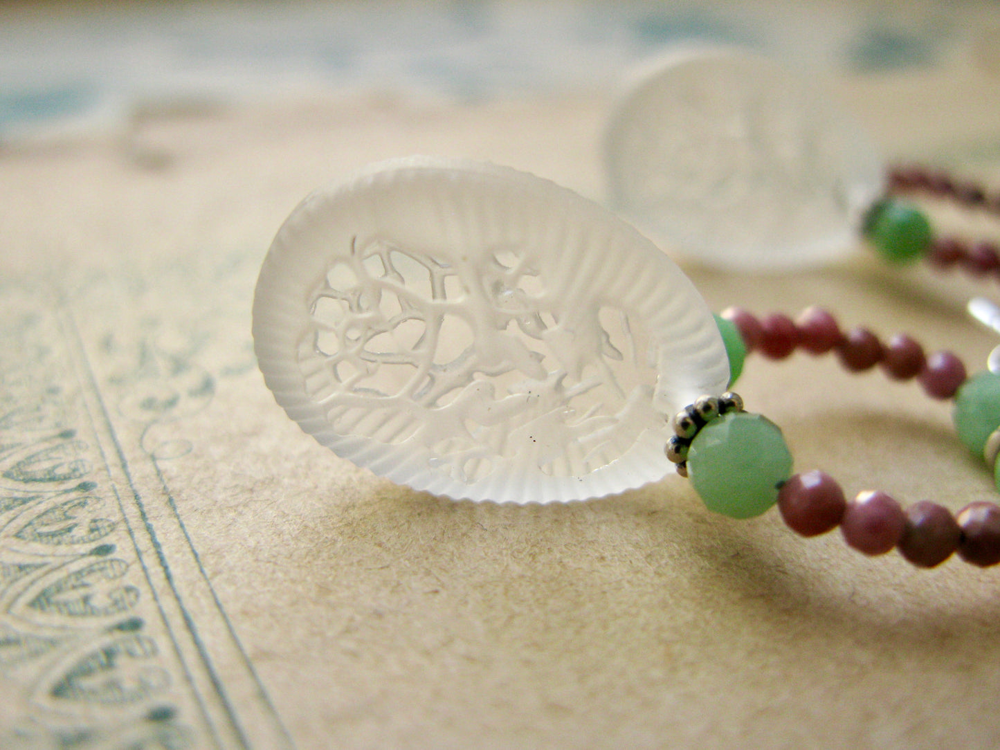 Magnolia hoop earrings