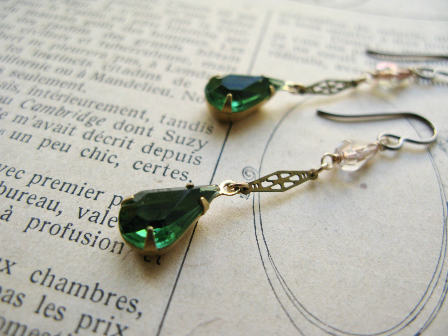 Virginie midi earrings in green