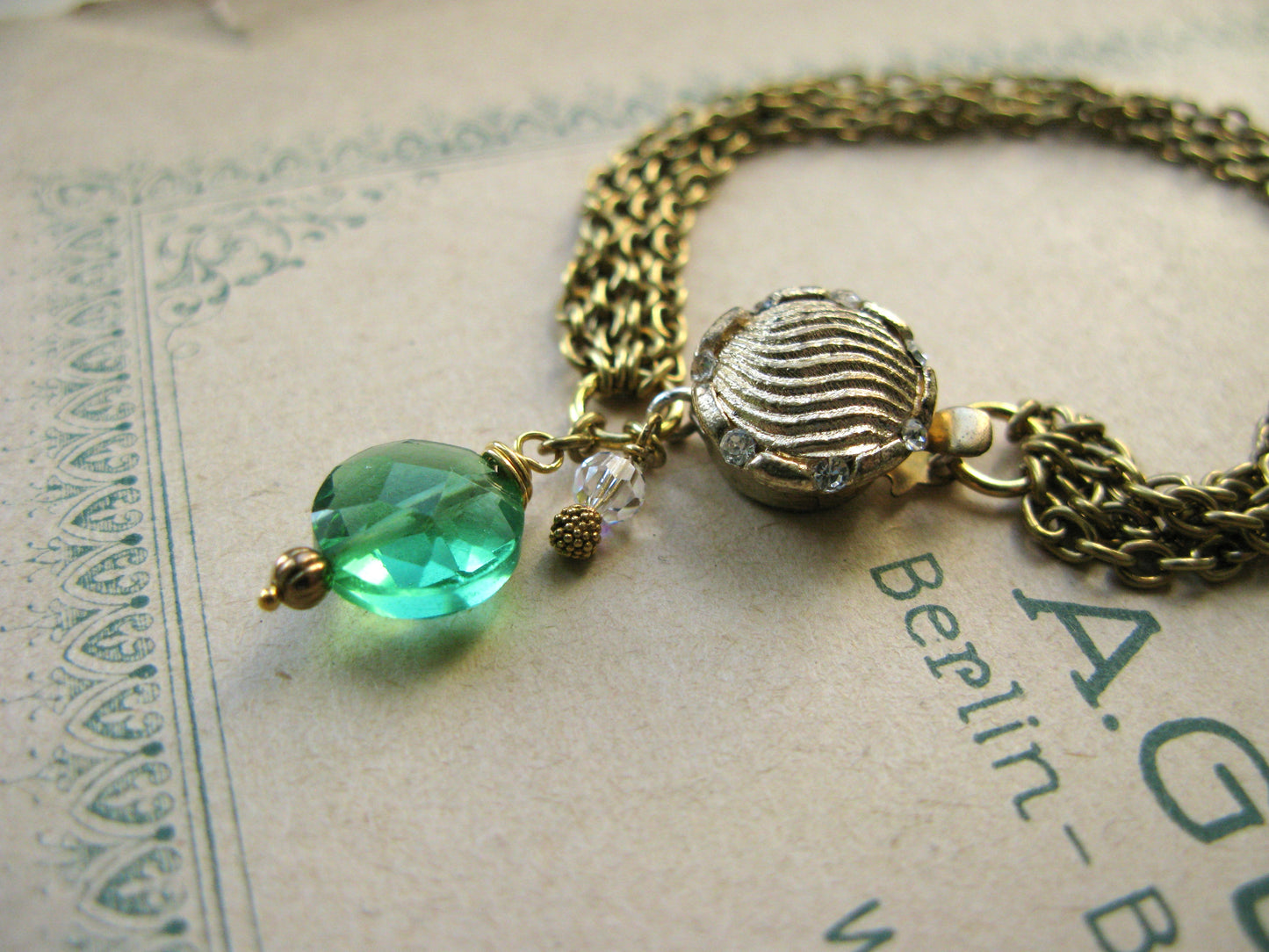 Waves Disco bracelet in emerald green