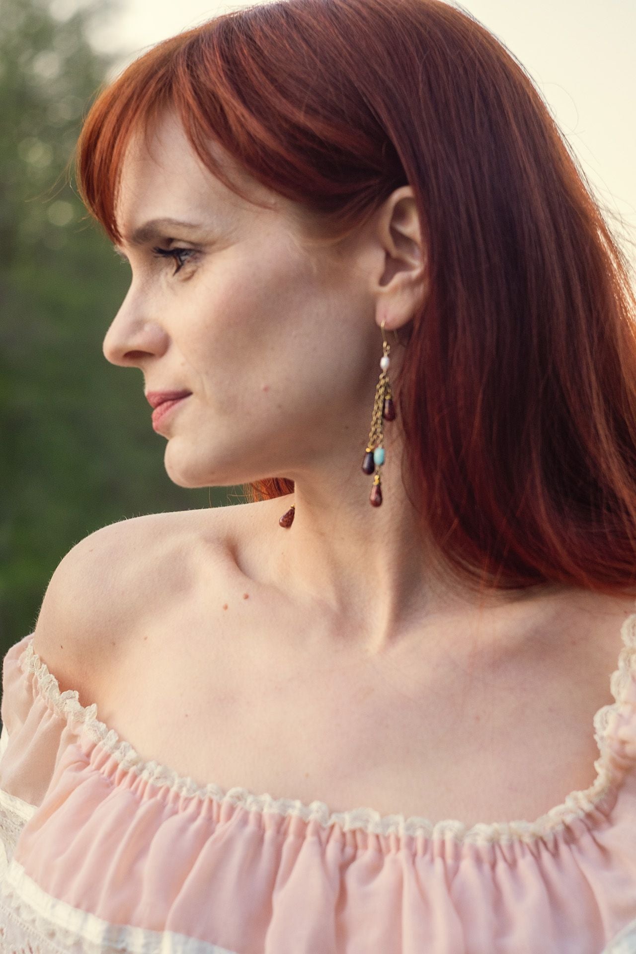 Sunkissed long earrings version 2