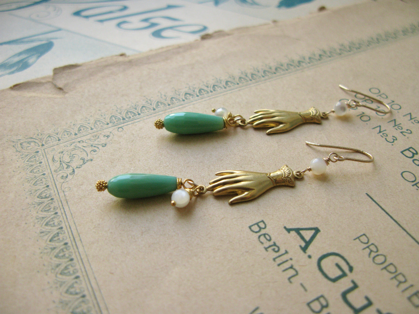 Amitié earrings in green