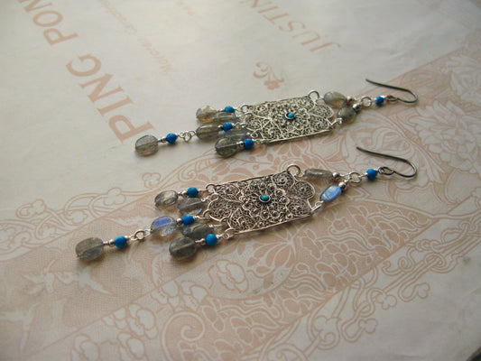 The Oriental Garden filigree earrings