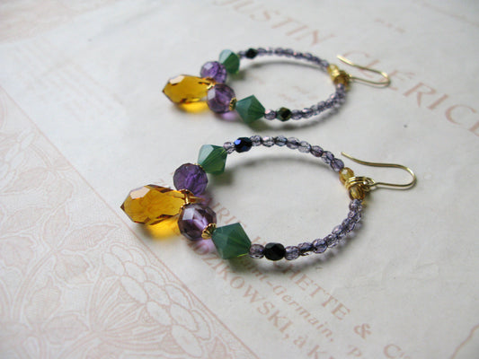 Secret Garden large hoop earrings