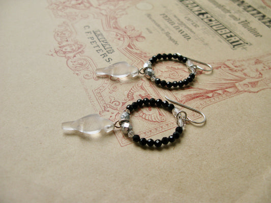 Liberté earrings with black agate