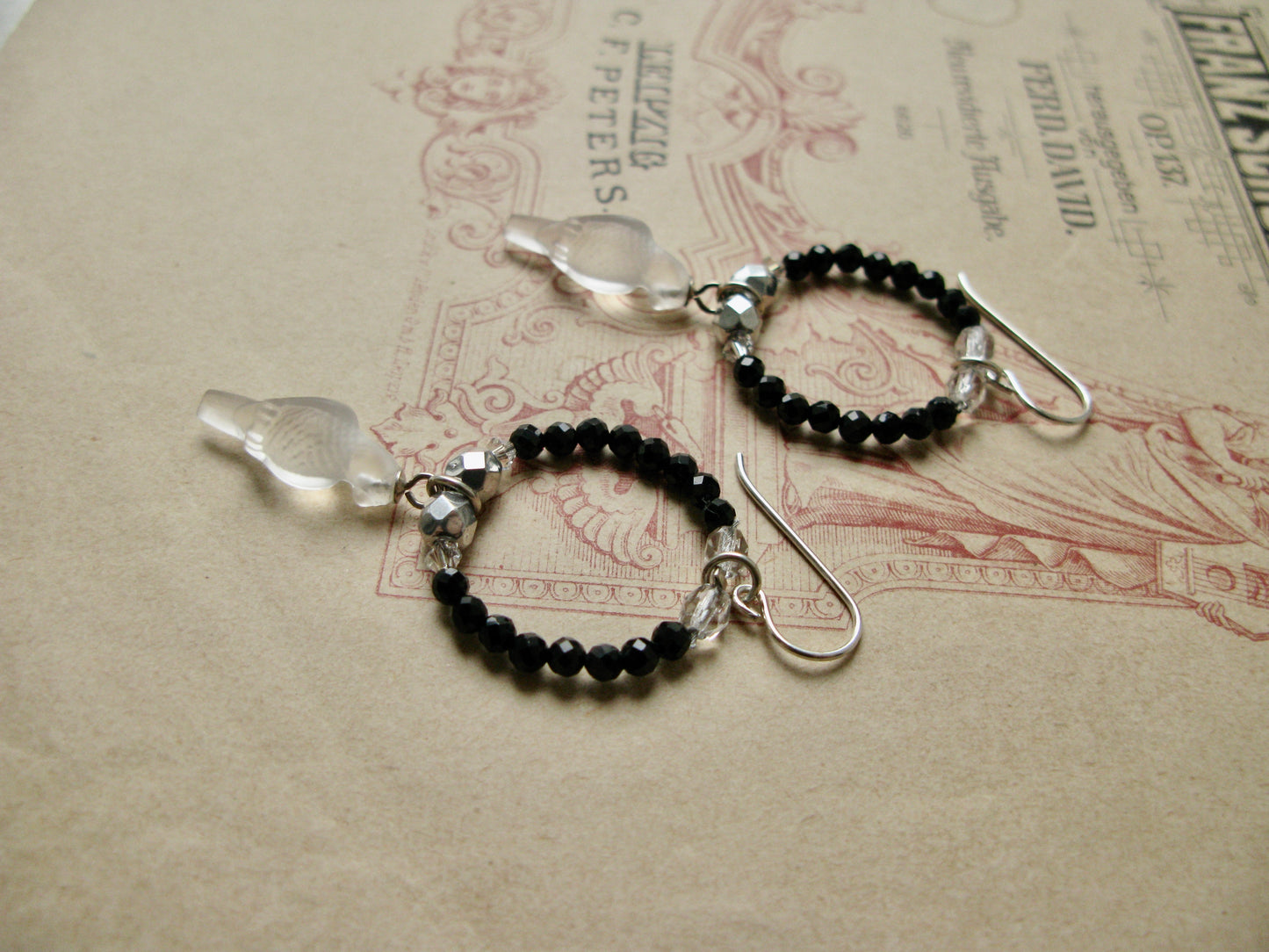 Liberté earrings with black agate