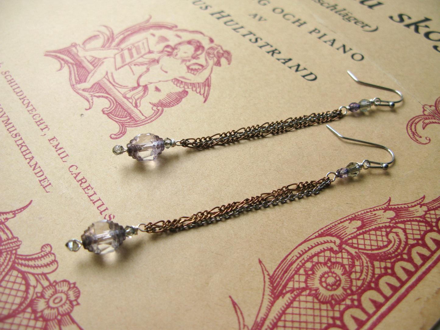 Lavender Mist earrings long