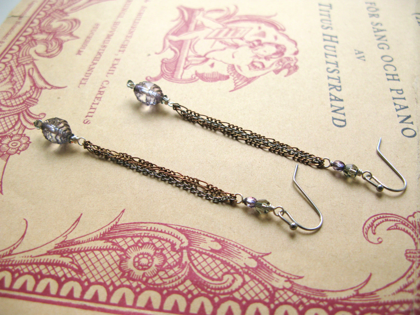 Lavender Mist earrings long