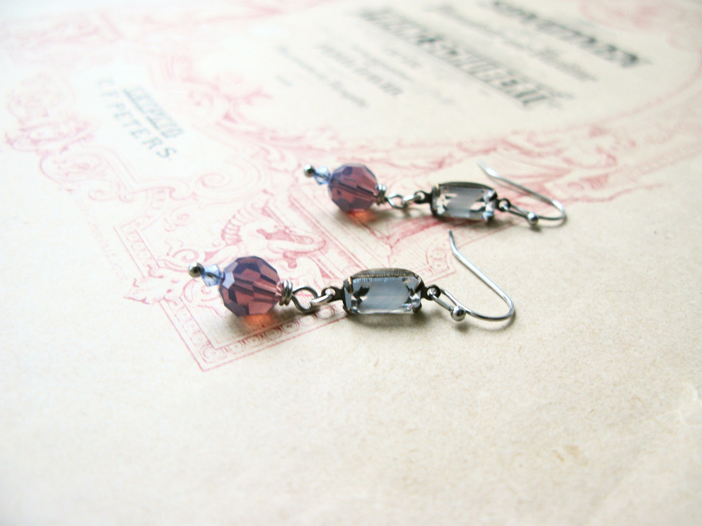 Mitzi mini earrings in ice blue/lilac