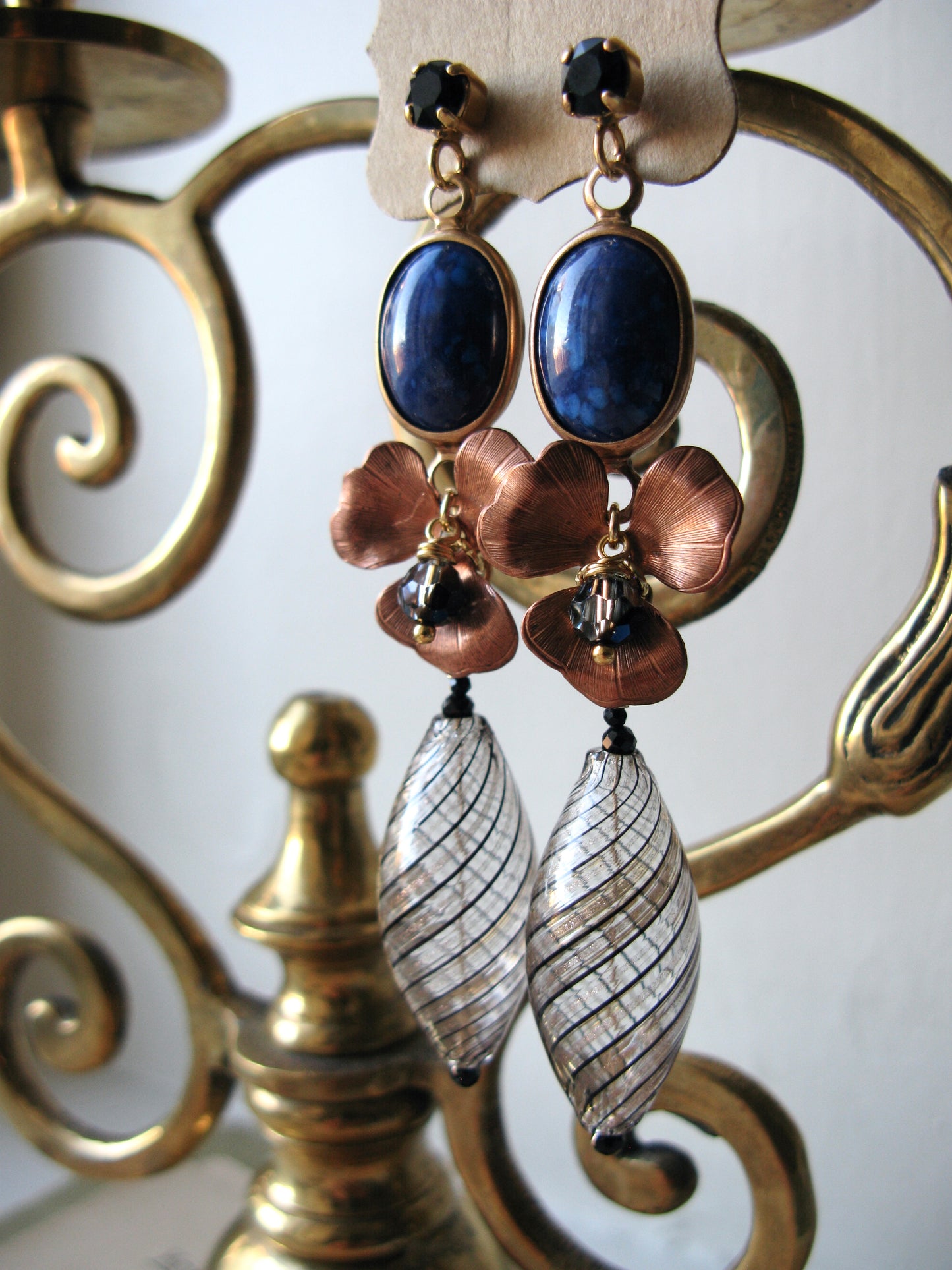 Arlecchino earrings Blu