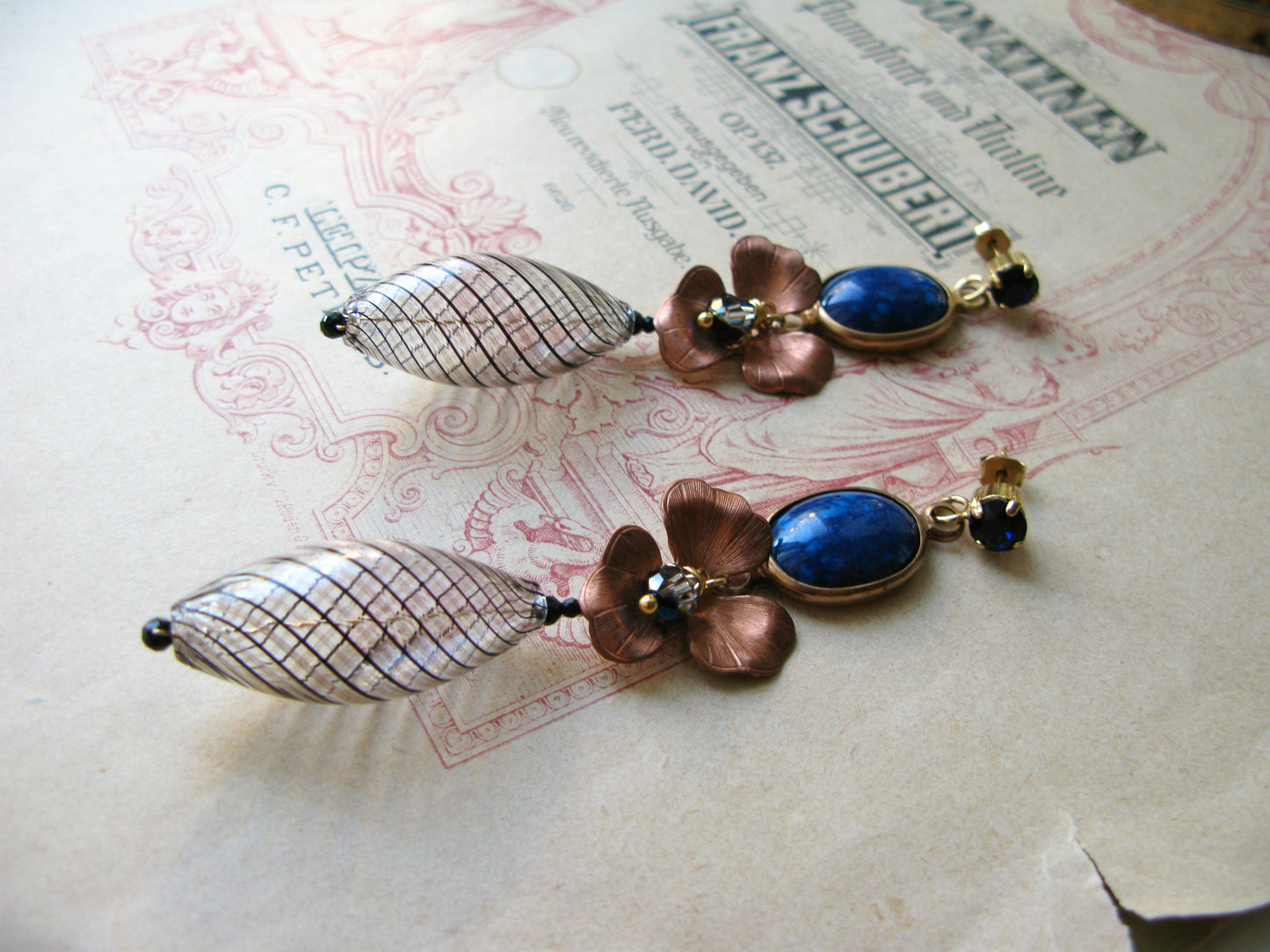 Arlecchino earrings Blu