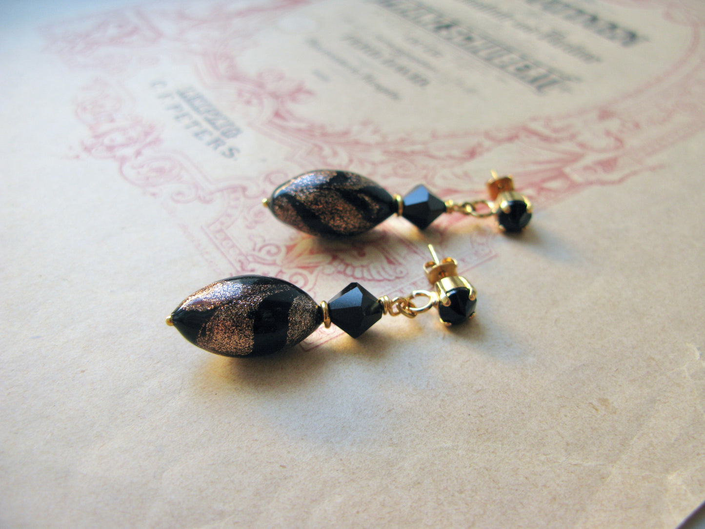 Arlecchino earrings Notte