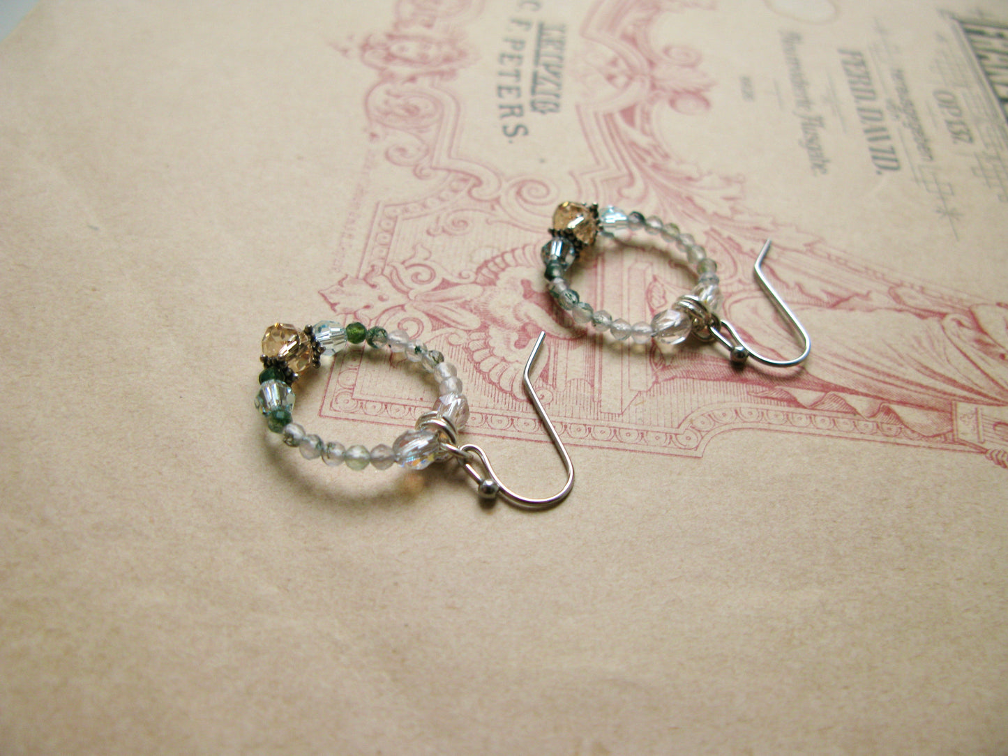 Virginie little hoop earrings in stone