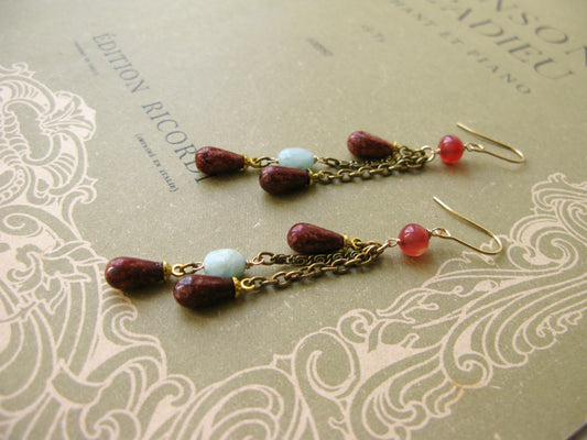 Sunkissed long earrings version 2