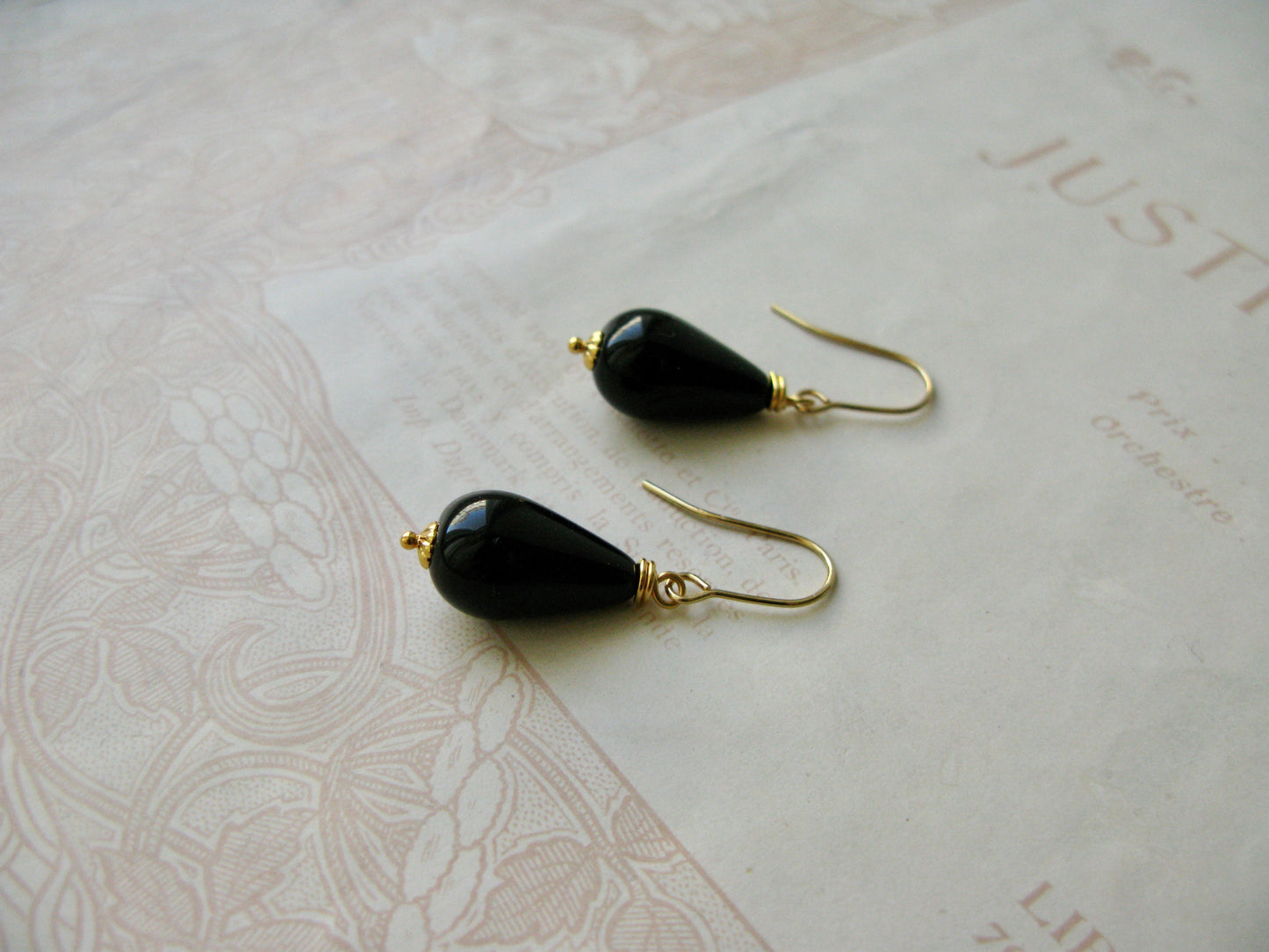 Black Drop earrings