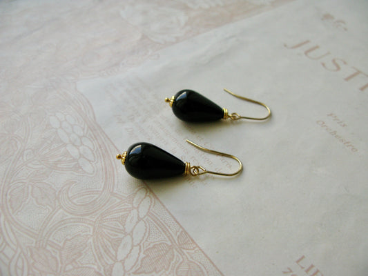 Black Drop earrings