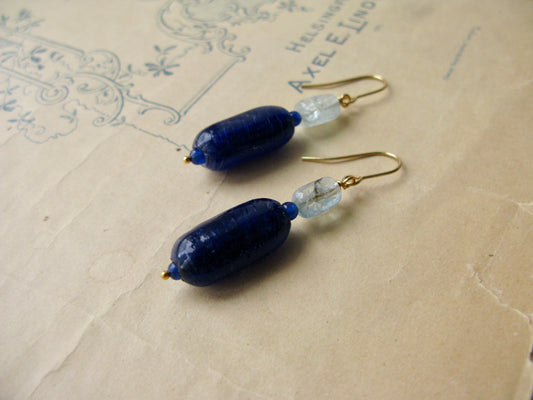 Par Avion midi earrings