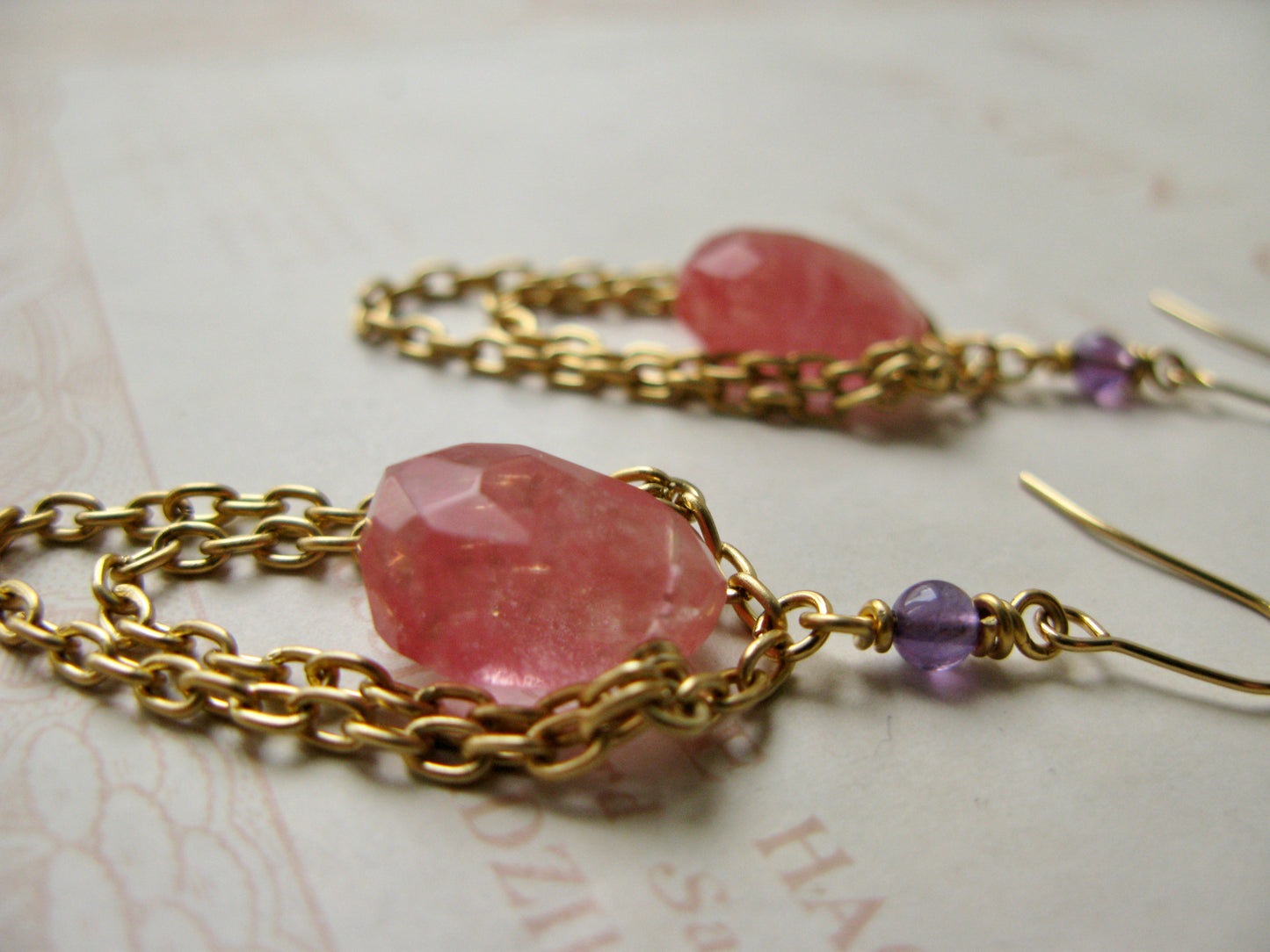 Set in Stone midi earrings in amethyst