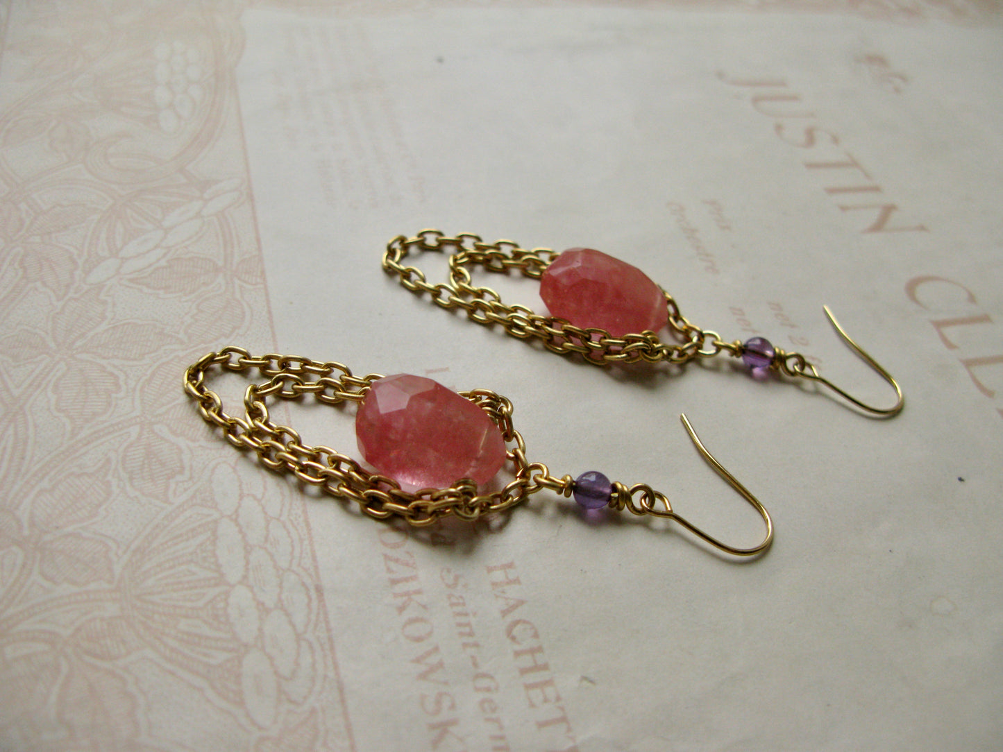 Set in Stone midi earrings in amethyst