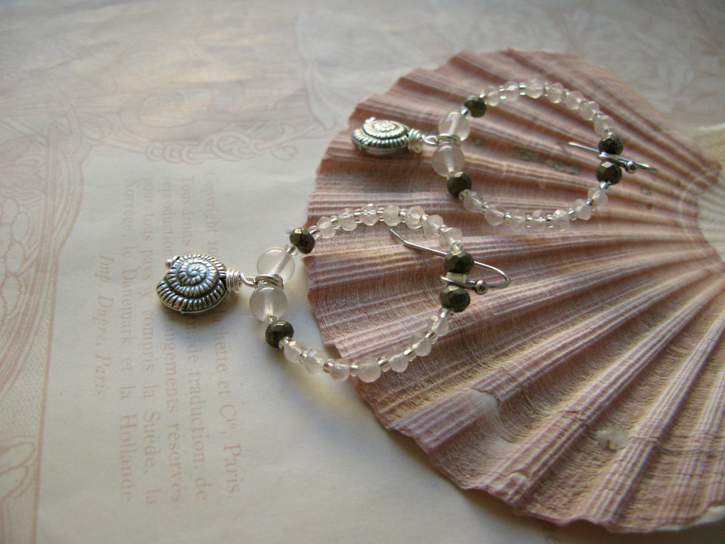 Aphrodite Ammonite hoop earrings