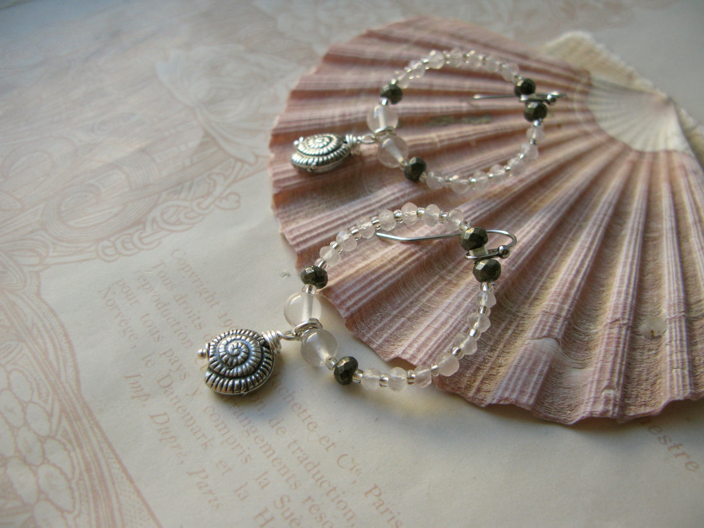 Aphrodite Ammonite hoop earrings