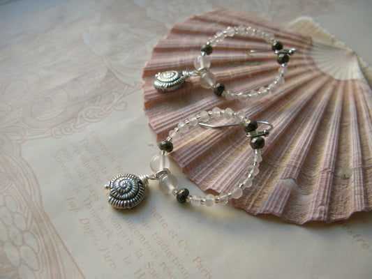 Aphrodite Ammonite hoop earrings