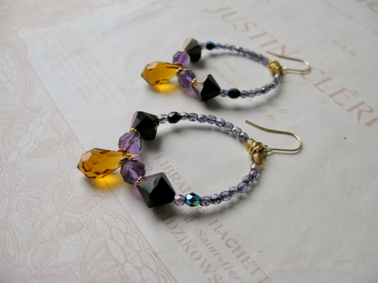 Secret Garden large hoop earrings version 2