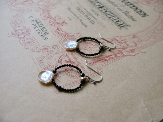 Cosmic medium hoop earrings