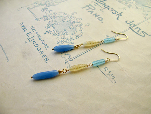 Palette long earrings in seaside