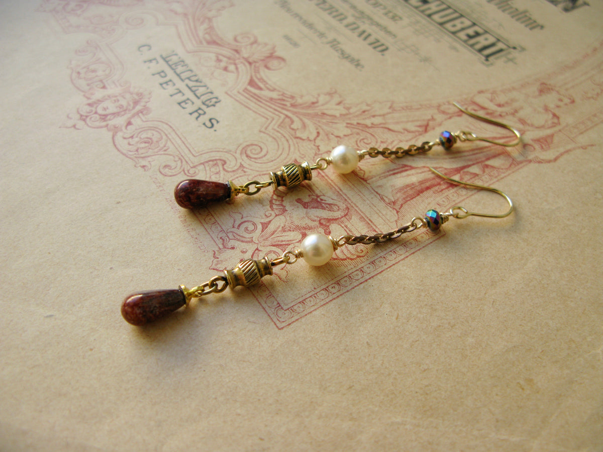 Suits long earrings