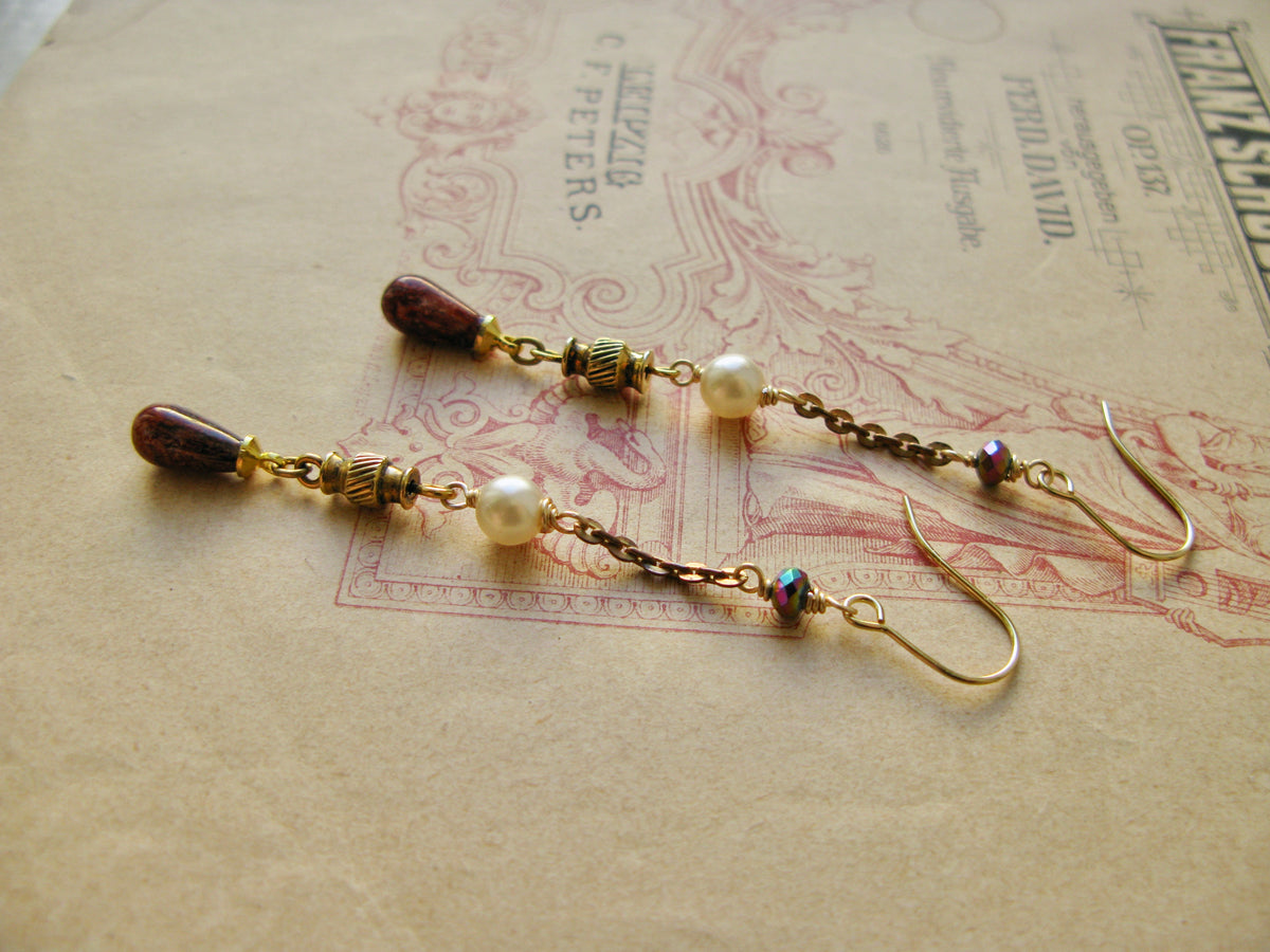 Suits long earrings