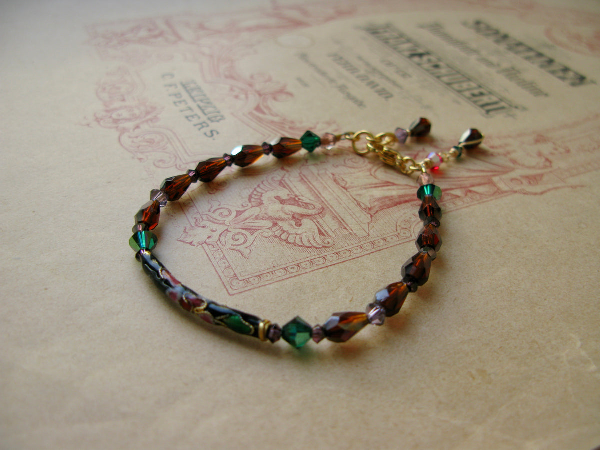 Suits single bracelet in cognac
