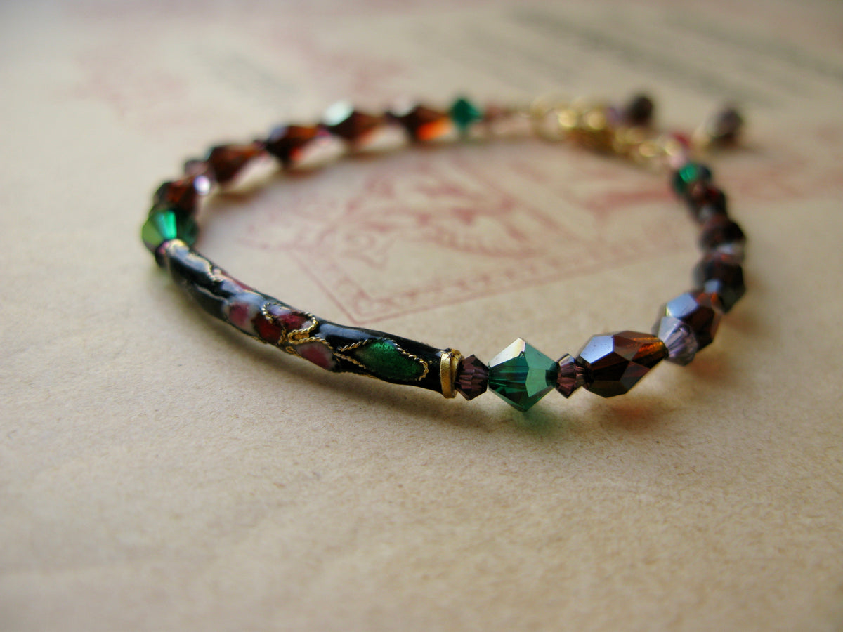 Suits single bracelet in cognac