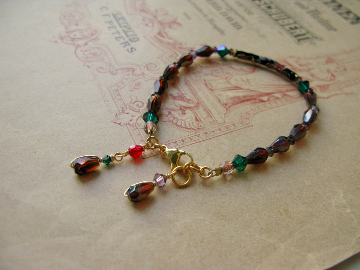 Suits single bracelet in cognac