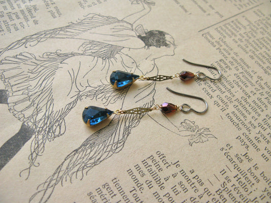 Virginie midi earrings in blue