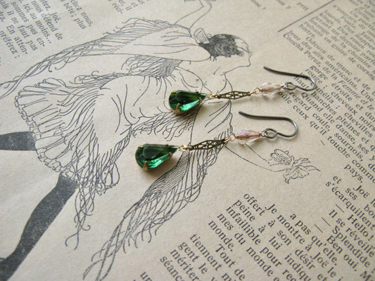 Virginie midi earrings in green