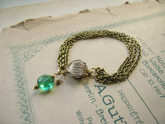 Waves Disco bracelet in emerald green